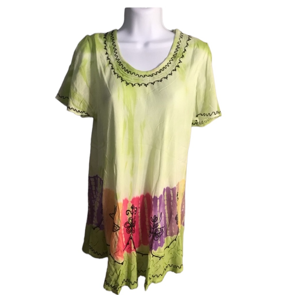 India Boutique Blouse.  3870.  LG/GR/GR